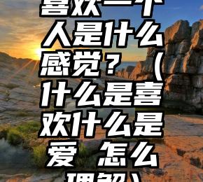 喜欢一个人是什么感觉？（什么是喜欢什么是爱 怎么理解）