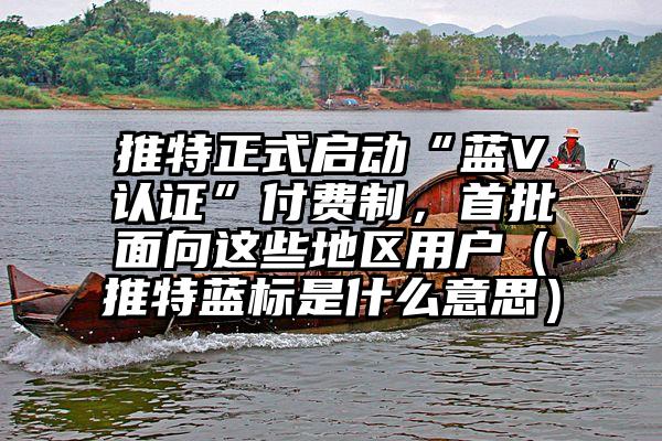 推特正式启动“蓝V认证”付费制，首批面向这些地区用户（推特蓝标是什么意思）