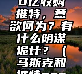 马斯克440亿收购推特，意欲何为？有什么阴谋诡计？（马斯克和推特ceo互怼）