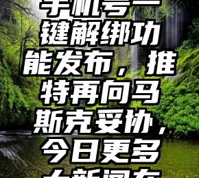 百度程序员删库被判9个月，手机号一键解绑功能发布，推特再向马斯克妥协，今日更多大新闻在此（百度程序服务小程序）