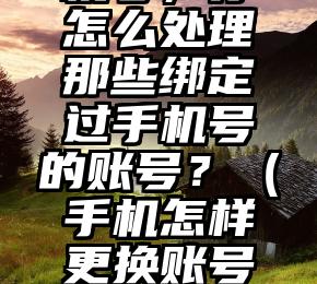 如果换手机号，你怎么处理那些绑定过手机号的账号？（手机怎样更换账号绑定的手机号码）