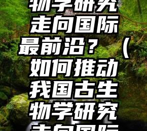 如何推动我国古生物学研究走向国际最前沿？（如何推动我国古生物学研究走向国际最前沿的发展）