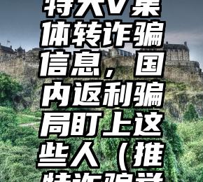 沦陷！推特大V集体转诈骗信息，国内返利骗局盯上这些人（推特诈骗举报）