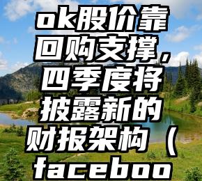 Facebook股价靠回购支撑，四季度将披露新的财报架构（facebook营收）