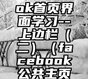 Facebook首页界面学习--上边栏（二）（facebook公共主页功能）