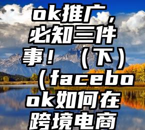 中小电商Facebook推广，必知三件事！（下）（facebook如何在跨境电商中间起作用）