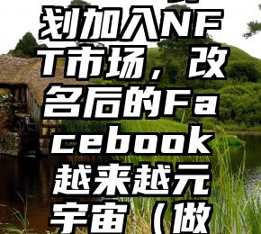 Meta计划加入NFT市场，改名后的Facebook越来越元宇宙（做meta）