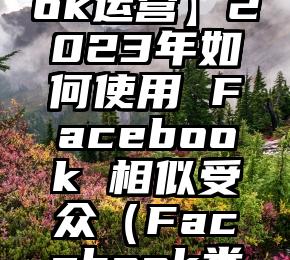 【Facebook运营】2023年如何使用 Facebook 相似受众（Facebook类似受众）