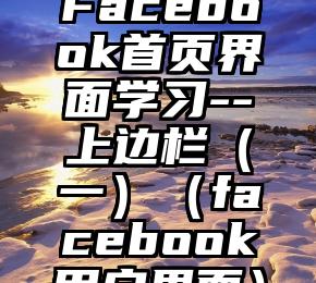 Facebook首页界面学习--上边栏（一）（facebook用户界面）