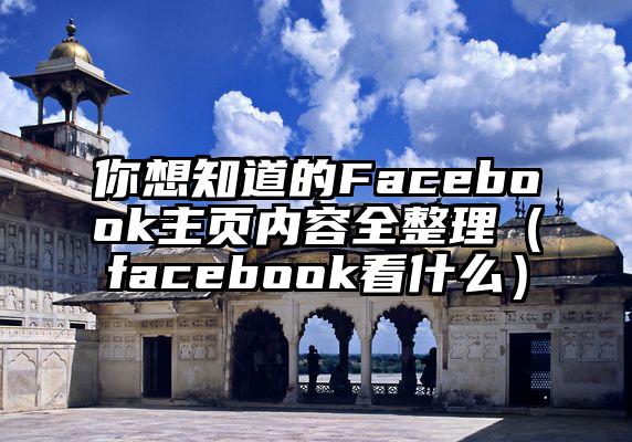 你想知道的Facebook主页内容全整理（facebook看什么）