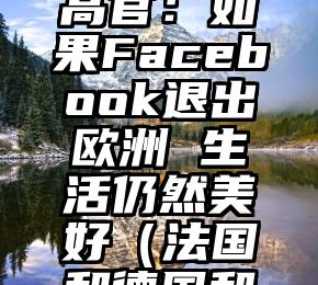 德法两国高官：如果Facebook退出欧洲 生活仍然美好（法国和德国和解的启示）