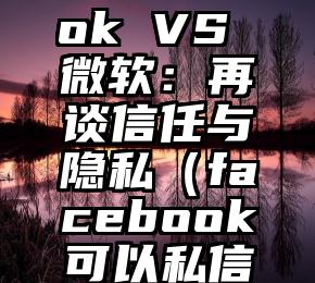 Facebook VS 微软：再谈信任与隐私（facebook可以私信吗）