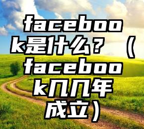 facebook是什么？（facebook几几年成立）