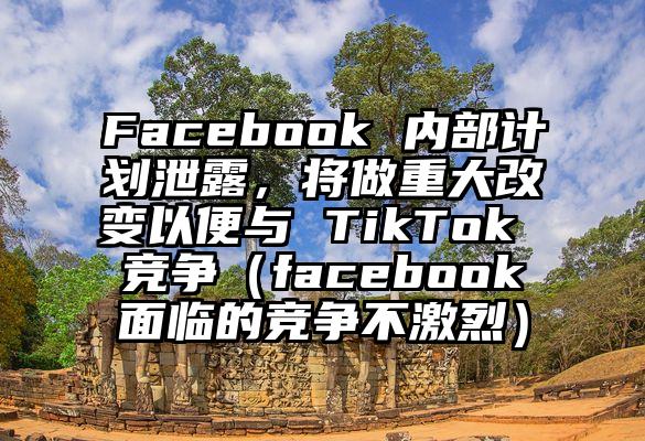 Facebook 内部计划泄露，将做重大改变以便与 TikTok 竞争（facebook面临的竞争不激烈）