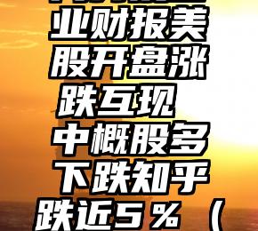 关注东欧局势及企业财报美股开盘涨跌互现 中概股多下跌知乎跌近5％（东欧集团股票）