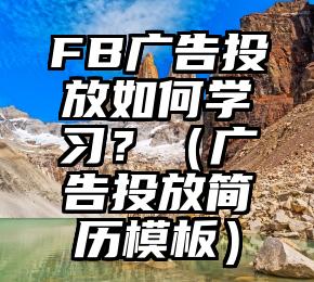 FB广告投放如何学习？（广告投放简历模板）