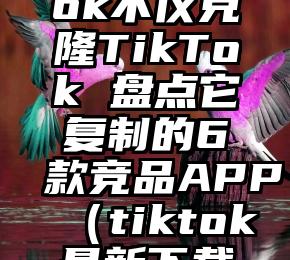 Facebook不仅克隆TikTok 盘点它复制的6款竞品APP（tiktok最新下载量）