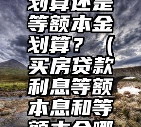 等额本息划算还是等额本金划算？（买房贷款利息等额本息和等额本金哪个划算）