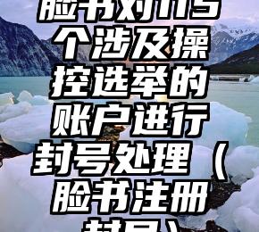 脸书对115个涉及操控选举的账户进行封号处理（脸书注册封号）