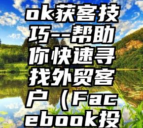 Facebook获客技巧--帮助你快速寻找外贸客户（Facebook投放开户）