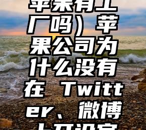 真没想到（苹果有工厂吗）苹果公司为什么没有在 Twitter、微博上开设官方帐号？，