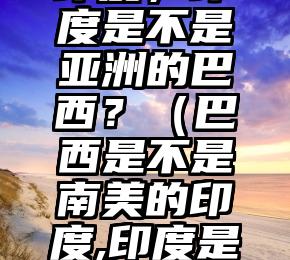 巴西是不是南美的印度，印度是不是亚洲的巴西？（巴西是不是南美的印度,印度是不是亚洲的巴西地区）