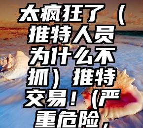 太疯狂了（推特人员为什么不抓）推特交易！(严重危险，