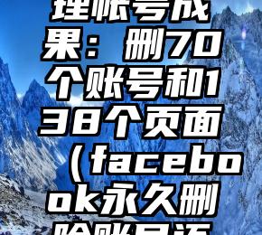 Facebook公布清理帐号成果：删70个账号和138个页面（facebook永久删除账号还能被搜到吗）