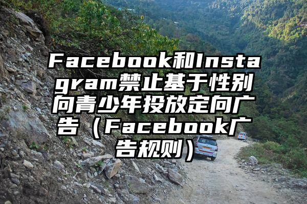 Facebook和Instagram禁止基于性别向青少年投放定向广告（Facebook广告规则）