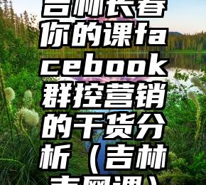 吉林长春你的课facebook群控营销的干货分析（吉林市网课）