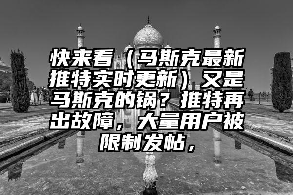 快来看（马斯克最新推特实时更新）又是马斯克的锅？推特再出故障，大量用户被限制发帖，