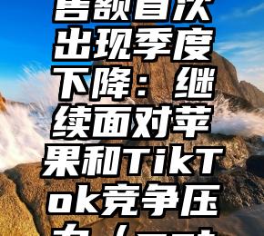 Meta销售额首次出现季度下降：继续面对苹果和TikTok竞争压力（meta应用）