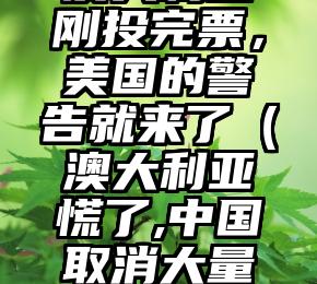 澳大利亚刚投完票，美国的警告就来了（澳大利亚慌了,中国取消大量订单）