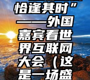 “这场盛会恰逢其时”——外国嘉宾看世界互联网大会（这是一场盛会）