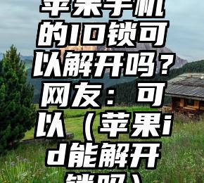 苹果手机的ID锁可以解开吗？网友：可以（苹果id能解开锁吗）