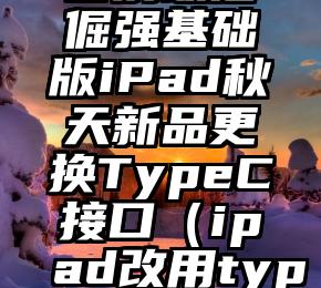 告别最后倔强基础版iPad秋天新品更换TypeC接口（ipad改用typec）