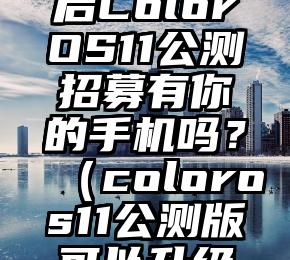 OPPO旗舰系列开启ColorOS11公测招募有你的手机吗？（coloros11公测版可以升级成正式版吗）