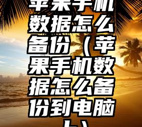 苹果手机数据怎么备份（苹果手机数据怎么备份到电脑上）