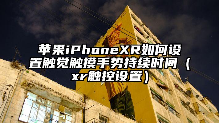 苹果iPhoneXR如何设置触觉触摸手势持续时间（xr触控设置）