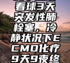 女子连续看球3天突发性肺栓塞，冷静状况下ECMO化疗9天9夜终幸免于难