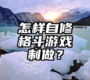 怎样自修格斗游戏制做？