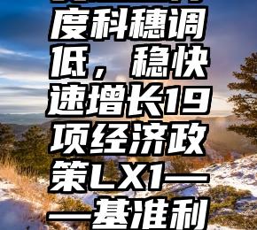 贡瑟兰再度科穗调低，稳快速增长19项经济政策LX1——基准利率债文摘