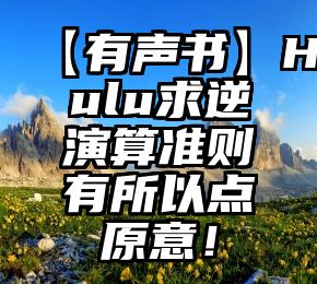 【有声书】Hulu求逆演算准则有所以点原意！