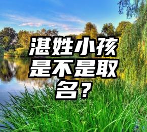 湛姓小孩是不是取名？