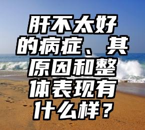 肝不太好的病症、其原因和整体表现有什么样？