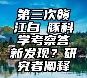 第三次赣江白鱀豚科学考察答新发现？研究者阐释