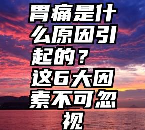 胃痛是什么原因引起的？ 这6大因素不可忽视