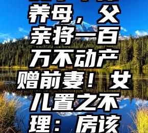 女子不休养母，父亲将一百万不动产赠前妻！女儿置之不理：房该归我