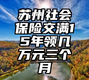 苏州社会保险交满15年领几万元三个月