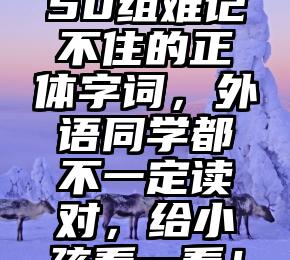 50组难记不住的正体字词，外语同学都不一定读对，给小孩看一看！